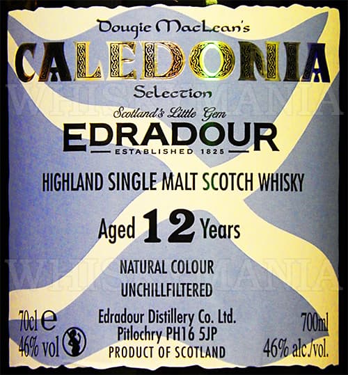 Оформление и дизайн шотландского виски Edradour 12 Years Old Caledonia