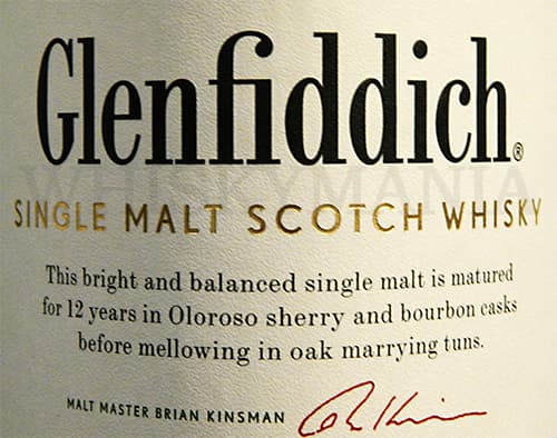 Этикетка шотландского виски Glenfiddich 12 Year Old