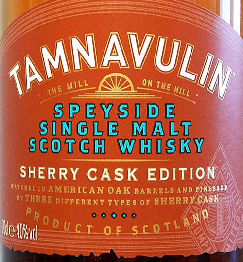 Контрэтикетка бутылки Tamnavulin Sherry Cask Edition
