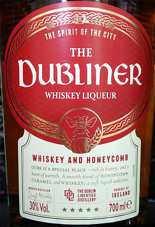 Этикетка виски The Dubliner Bourbon Cask Aged