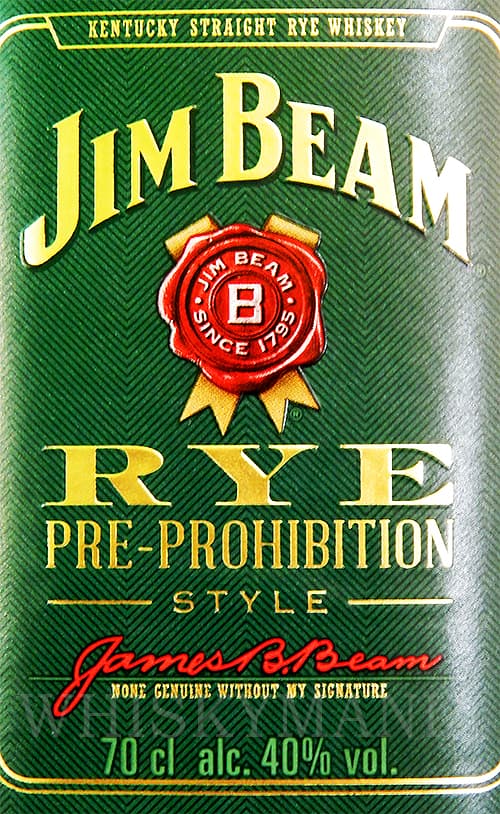 Этикетка виски Jim Beam Rye