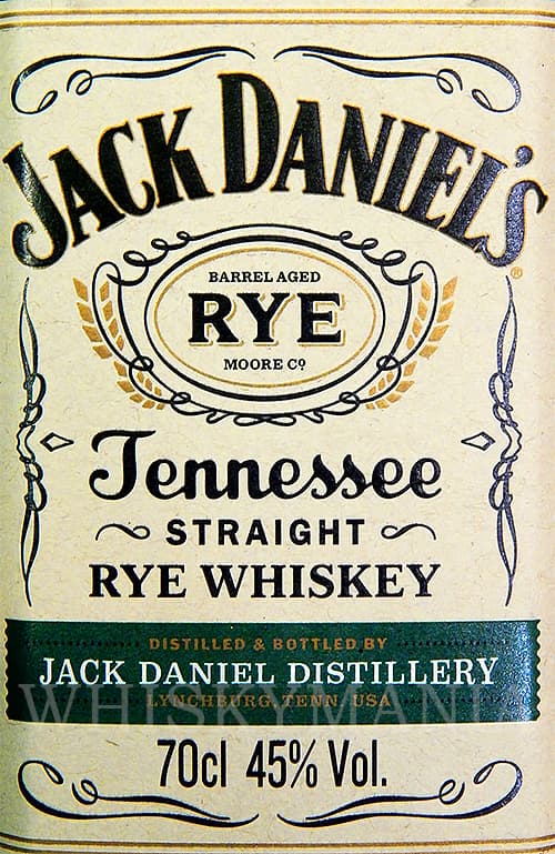 Этикетка виски Jack Daniels Rye