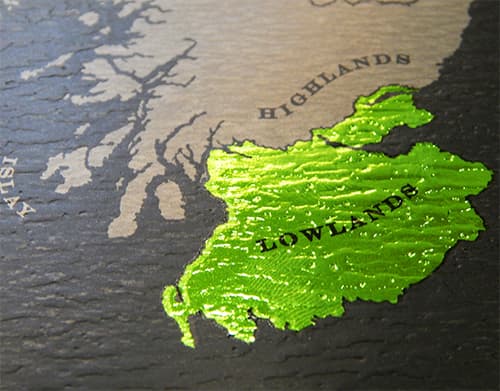 Карта региона виски Johnnie Walker Black Label Lowlands Origin