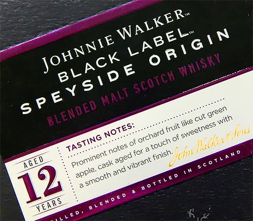 Оформление виски Johnnie Walker Black Label Origin Series