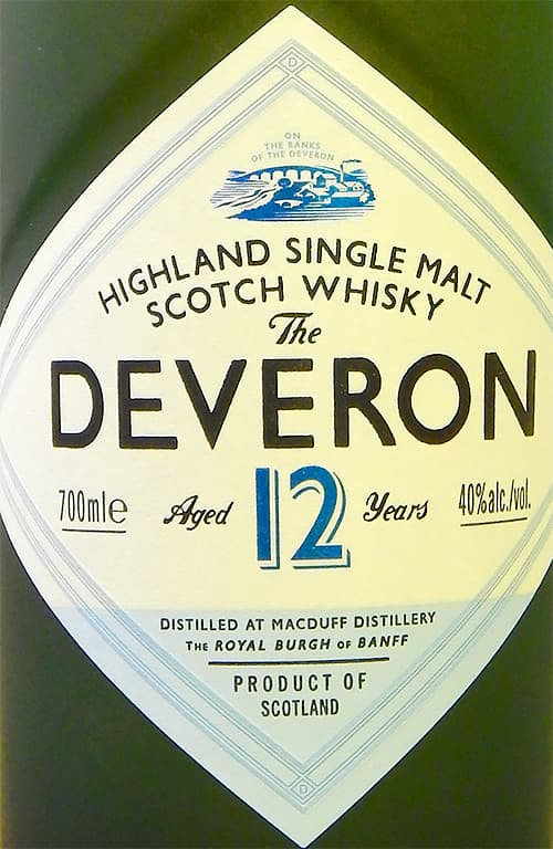 Этикетка односолодового виски Deveron 12