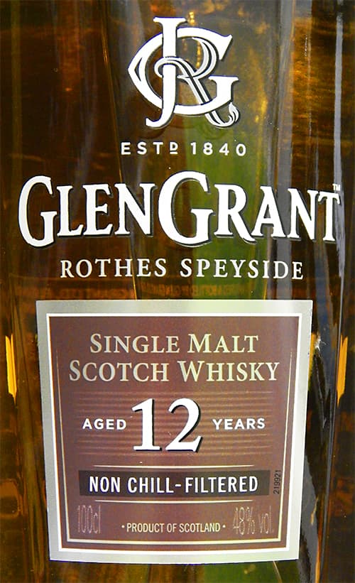 Этикетка шотландского виски Глен Грант 12 лет