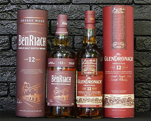 Сравнение односолодовых двенадцатилетних виски: BenRiach 12 Sherry Wood & GlenDronach 12 Original