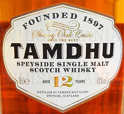 Этикетка шотландского виски Tamdhu 12 Year Old