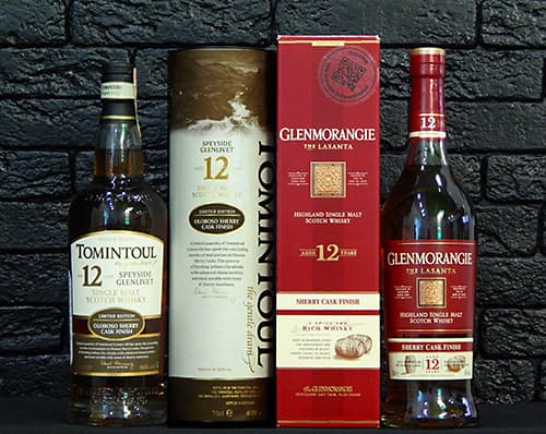 Сравнение односолодовых двенадцатилетних виски: Tomintoul 12 Oloroso Cask & Glenmorangie 12 Lasanta