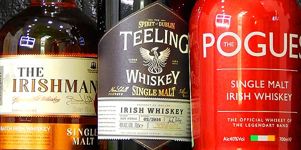 Ирландские виски Single Malt: The Irishman, Teeling, The Pogues